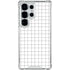White Grid Galaxy S25 Ultra Clear Case